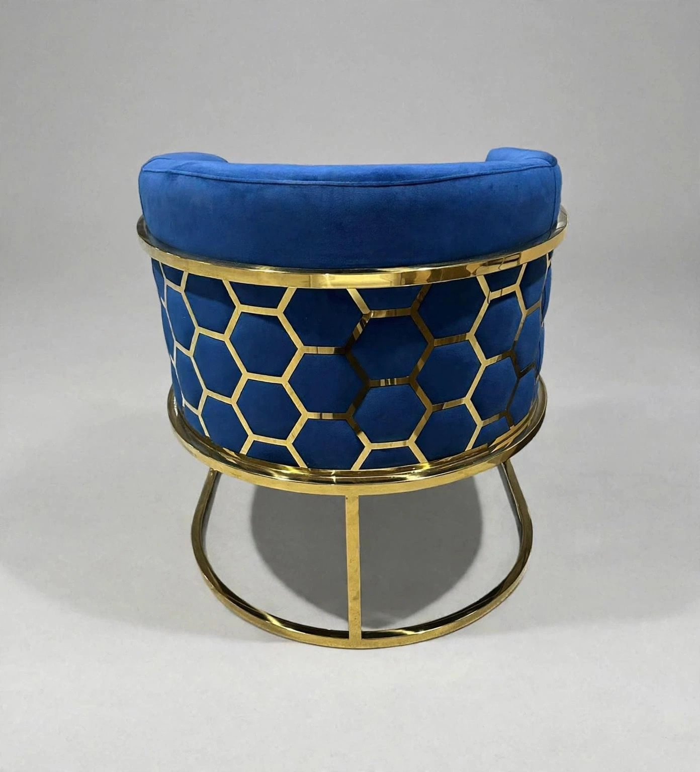 Honey Comb – Metal Low Bar Chair – Blue