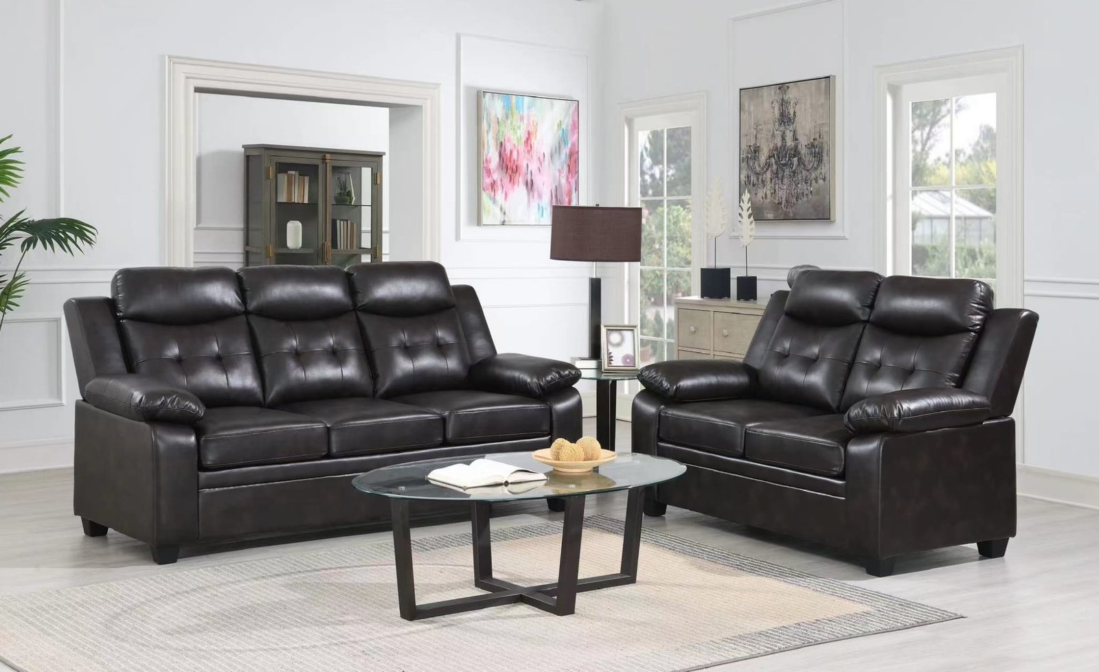 S-7330 Sofa – Dark Brown - Image 2