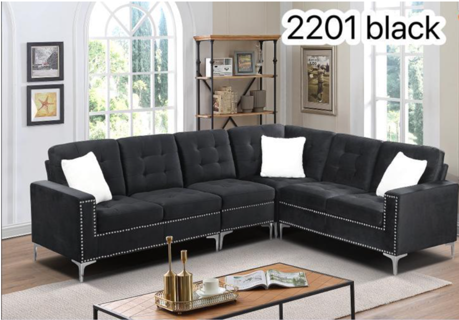 2201 reversible sectional – Black